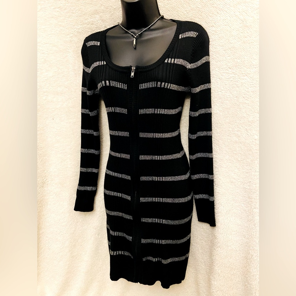 Black & Silver Mini Dress
